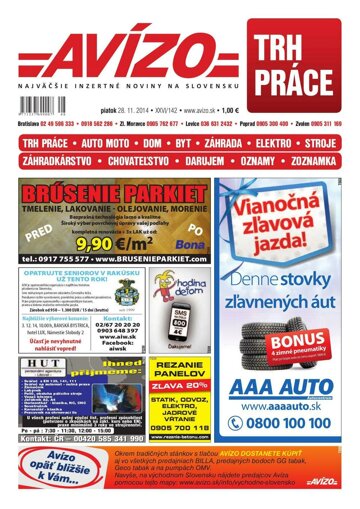 Obálka e-magazínu Avízo 142 (28.11.2014)