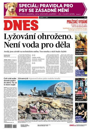 Obálka e-magazínu MF Dnes 2.11.2015