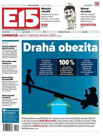 Obálka e-magazínu E15 21.1.2016