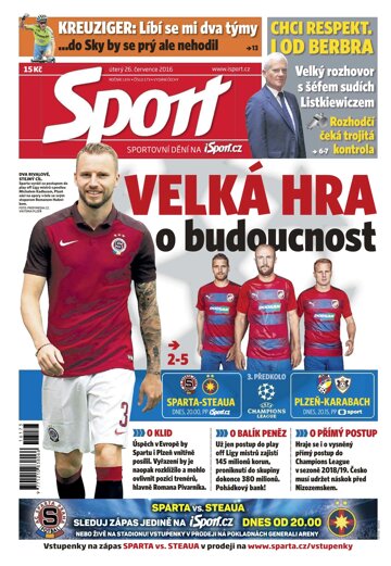 Obálka e-magazínu Sport 26.7.2016