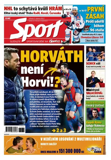 Obálka e-magazínu Sport 5.4.2017