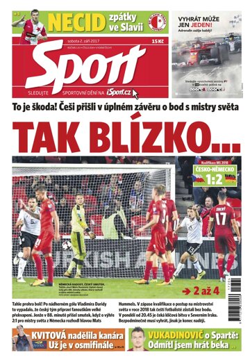 Obálka e-magazínu Sport 2.9.2017