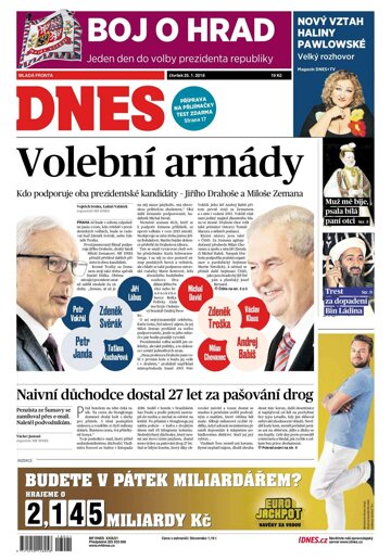 Obálka e-magazínu MF Dnes 25.1.2018