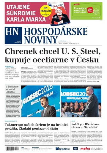 Obálka e-magazínu Hospodárske noviny 18.05.2018