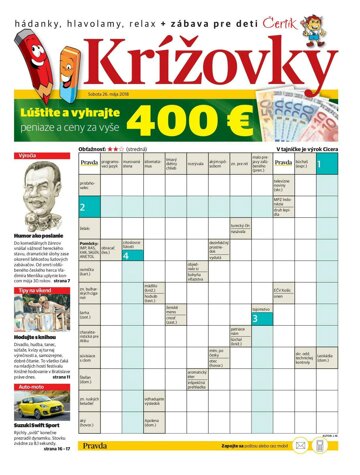 Obálka e-magazínu Krížovky 26. 5. 2018