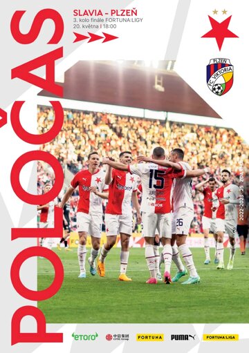 Obálka e-magazínu Poločas 23/2022č.25 Slavia - Plzeň