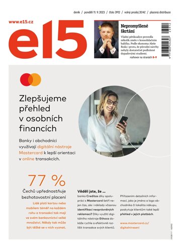 Obálka e-magazínu E15 11.9.2023