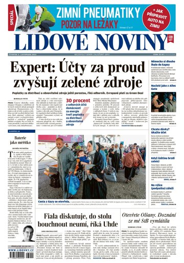 Obálka e-magazínu Lidové noviny 2.11.2023