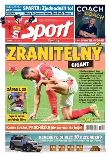 Obálka e-magazínu Sport 7.11.2023