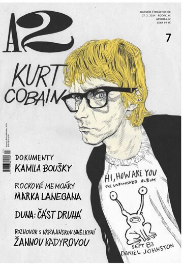 Obálka e-magazínu A2 - Kurt Cobain - 07/2024