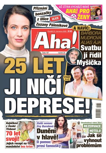 Obálka e-magazínu AHA! 21.7.2025
