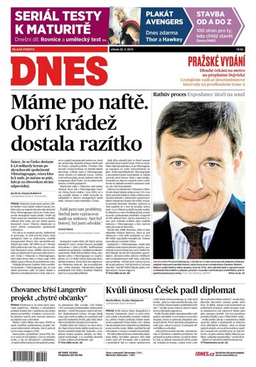 Obálka e-magazínu MF Dnes 22.4.2015