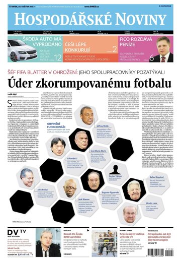 Obálka e-magazínu Hospodářské noviny 102 - 28.5.2015