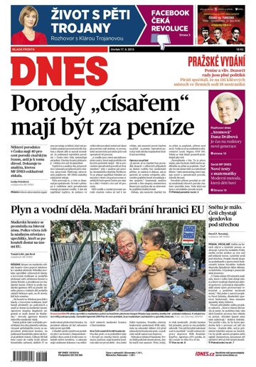 Obálka e-magazínu MF Dnes 17.9.2015