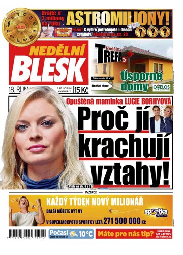 Obálka e-magazínu Nedělní Blesk 18.10.2015