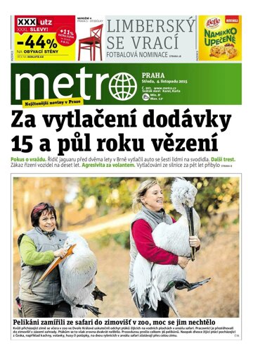 Obálka e-magazínu deník METRO 4.11.2015