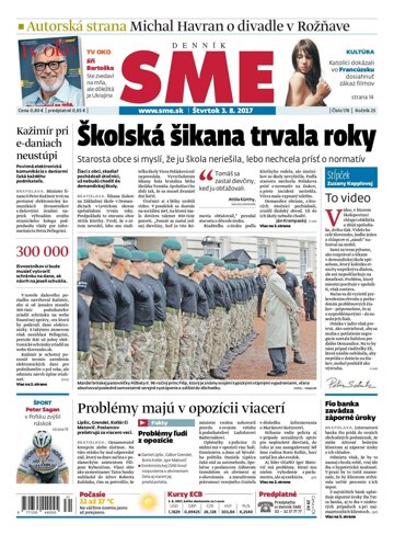 Obálka e-magazínu SME 3.8.2017