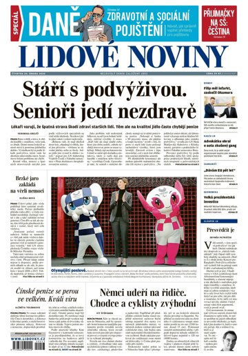 Obálka e-magazínu Lidové noviny 20.2.2020