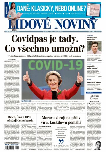 Obálka e-magazínu Lidové noviny 18.3.2021