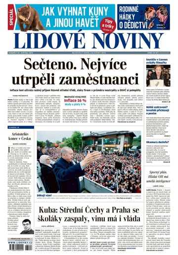 Obálka e-magazínu Lidové noviny 29.5.2023