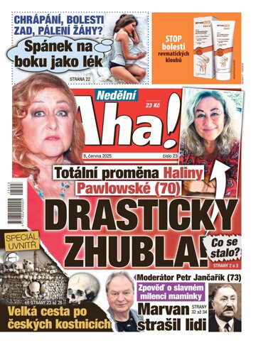 Obálka e-magazínu Nedělní AHA! 8.6.2025
