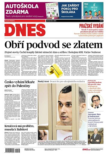 Obálka e-magazínu MF Dnes 26.8.2015