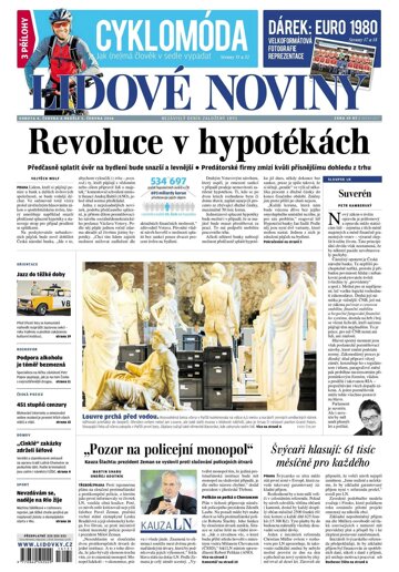 Obálka e-magazínu Lidové noviny 4.6.2016