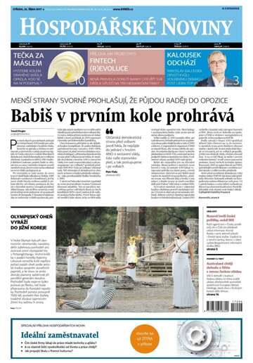 Obálka e-magazínu Hospodářské noviny 206 - 25.10.2017