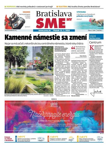 Obálka e-magazínu SME Bratislava 12/1/2018
