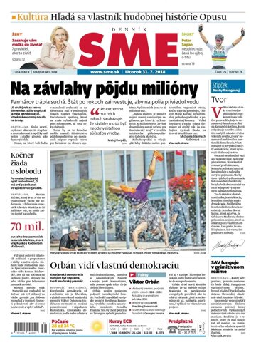 Obálka e-magazínu SME 31.7.2018