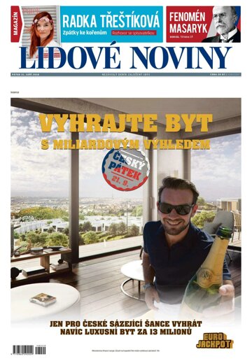 Obálka e-magazínu Lidové noviny 21.9.2018