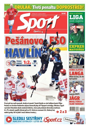 Obálka e-magazínu Sport 24.4.2019