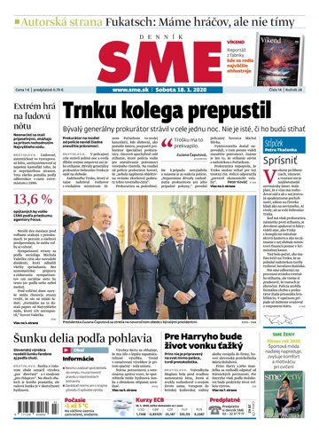 Obálka e-magazínu SME 18.1.2020