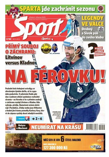 Obálka e-magazínu Sport 4.3.2020