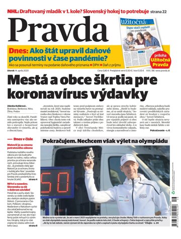 Obálka e-magazínu Pravda 14. 4. 2020