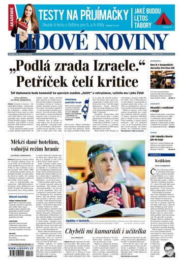 Obálka e-magazínu Lidové noviny 26.5.2020