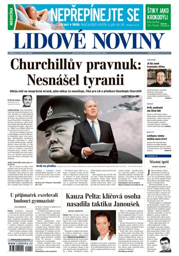 Obálka e-magazínu Lidové noviny 17.6.2020