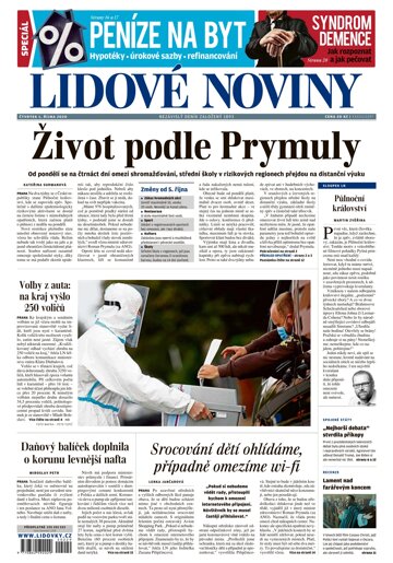 Obálka e-magazínu Lidové noviny 1.10.2020