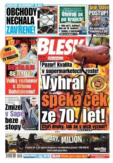 Obálka e-magazínu Blesk 30.4.2021