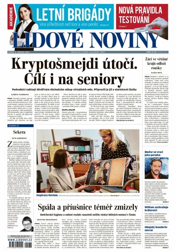 Obálka e-magazínu Lidové noviny 8.6.2021