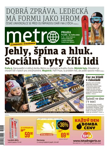 Obálka e-magazínu deník METRO 24.1.2022