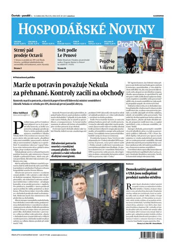 Obálka e-magazínu Hospodářské noviny 074 - 14.4.2022