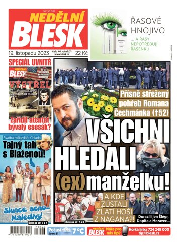 Obálka e-magazínu Nedělní Blesk 19.11.2023