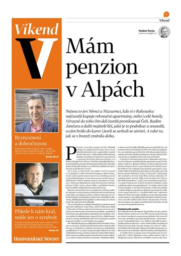 Obálka e-magazínu Hospodářské noviny - příloha Víkend 103 - 30.5.2025 Víkend