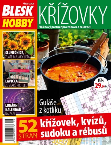 Obálka e-magazínu Blesk Hobby KŘÍŽOVKY 4/2025