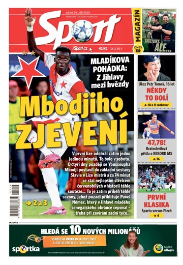 Obálka e-magazínu Sport 19.9.2025