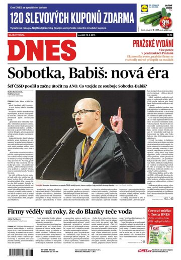 Obálka e-magazínu MF Dnes 16.3.2015