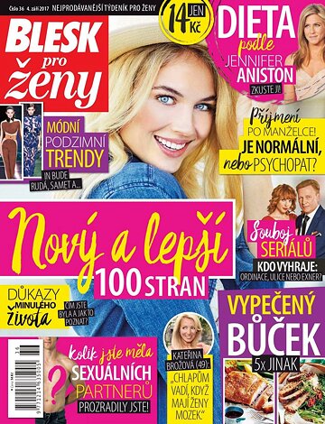 Obálka e-magazínu Blesk pro ženy 4.9.2017