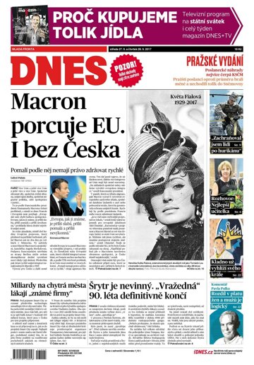 Obálka e-magazínu MF Dnes 27.9.2017