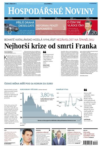 Obálka e-magazínu Hospodářské noviny 190 - 3.10.2017